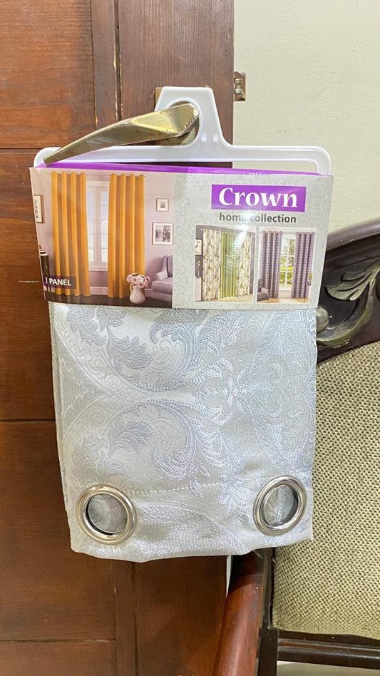 Jacquard Curtains Pair Grey